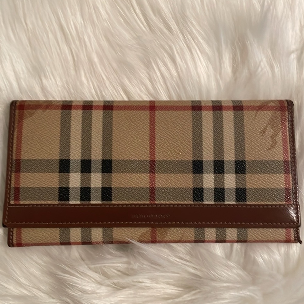 Burberrys Vintage Wallet long Nova Check Bifold Beige